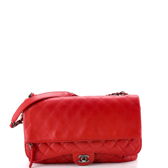 Chanel Paris-Salzburg Zip Multi Flap Bag Quilted Lambskin Large