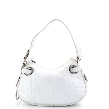 Christian Dior D Charm Zip Hobo Cannage Quilt Lambskin Small