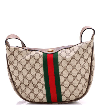 Gucci Ophidia Half Moon Hobo GG Coated Canvas Small