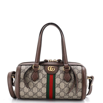 Gucci Ophidia Boston Bag GG Coated Canvas Small