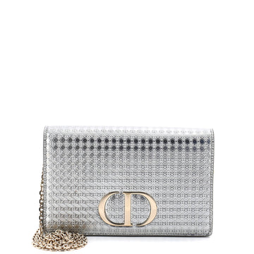 Christian Dior 30 Montaigne 2-in-1 Pouch Micro Cannage Metallic Calfskin