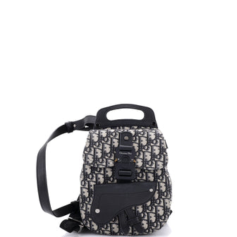 Christian Dior Saddle Backpack Oblique Canvas Mini