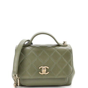 Chanel Business Affinity Flap Bag Quilted Caviar Mini