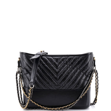 Chanel Gabrielle Hobo Chevron Aged Calfskin Medium