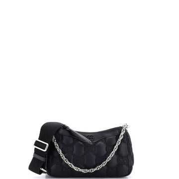 Gucci Zip Shoulder Bag GG Embossed Matelasse Nylon with Leather Mini