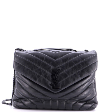 Saint Laurent Loulou Shoulder Bag Matelasse Chevron Leather Medium