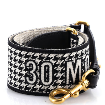 Christian Dior 30 Montaigne Shoulder Strap Houndstooth Canvas