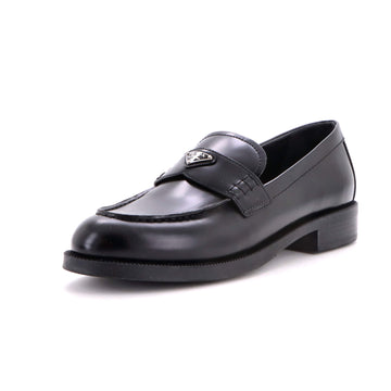 Prada Women's Triangle Logo Loafers Spazzolato Leather