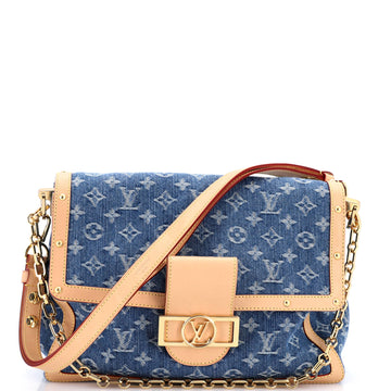 Louis Vuitton Dauphine Soft Shoulder Bag Monogram Denim GM
