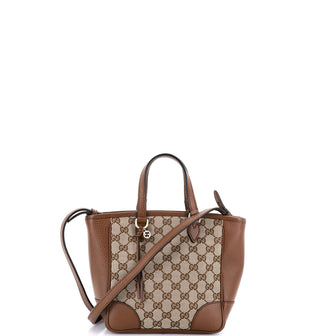 Gucci Bree Convertible Tote GG Canvas with Leather Small