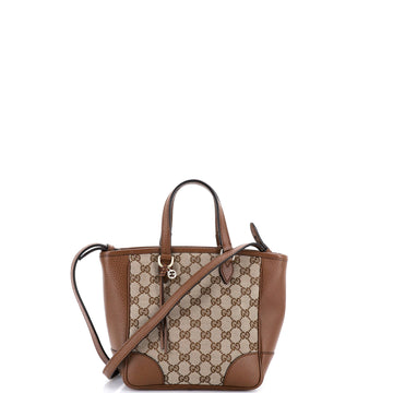 Gucci Bree Convertible Tote GG Canvas with Leather Small