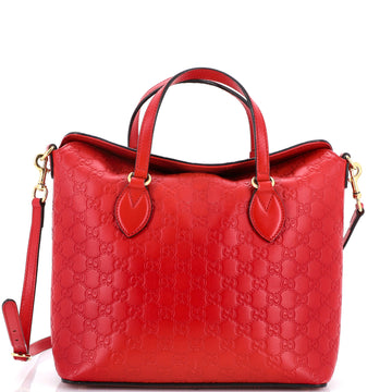 Gucci Signature Fold Over Tote Guccissima Leather Medium