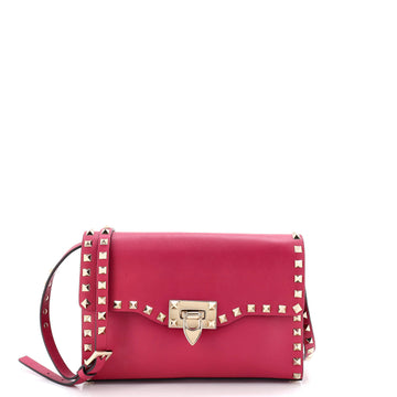 Valentino Garavani Rockstud Flip Lock Flap Bag Leather Medium