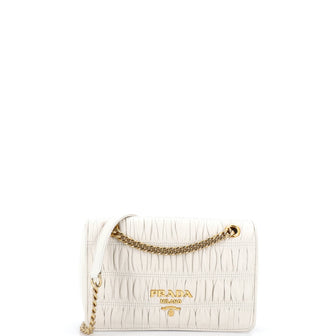 Prada Chain Flap Shoulder Bag Nappa Gaufre Small