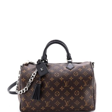 Louis Vuitton Dark Speedy Soft Bandouliere Bag Monogram Canvas 30