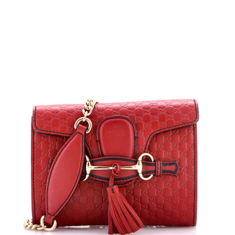 Gucci Emily Chain Flap Bag Microguccissima Leather Mini