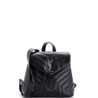 Saint Laurent LouLou Backpack Matelasse Chevron Leather Small