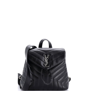 Saint Laurent LouLou Backpack Matelasse Chevron Leather Small