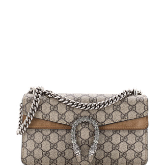 Gucci Dionysus Bag GG Coated Canvas with Crystal Embellished Metal Small