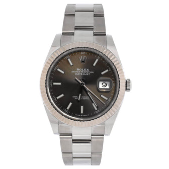 Rolex Oyster Perpetual Datejust Slate Automatic Watch Stainless Steel and White Gold 41