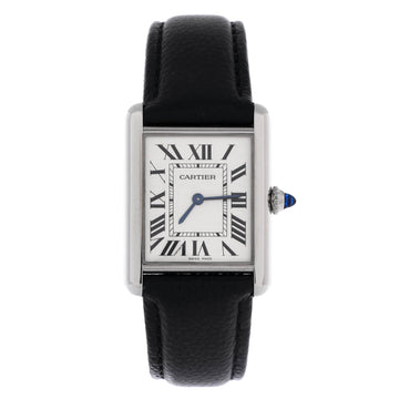 Cartier Must de Cartier Tank Quartz Watch Stainless Steel and Leather 25