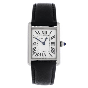 Cartier Must de Cartier Tank Quartz Watch Stainless Steel and Leather 25