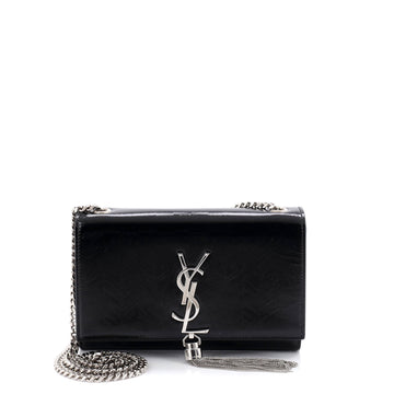 Saint Laurent Classic Monogram Tassel Crossbody Bag Patent Medium