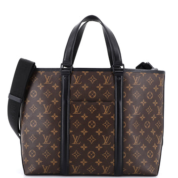 Louis Vuitton Weekend Tote Macassar Monogram Canvas PM