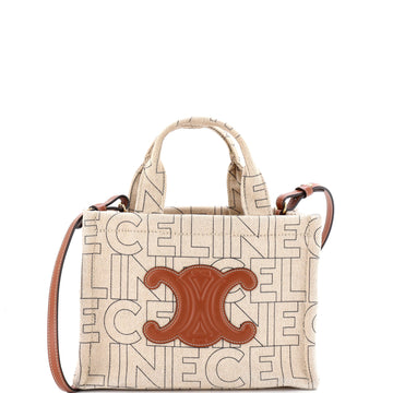 Celine Cabas Thais Tote Triomphe Printed Canvas Small