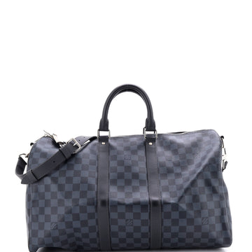 Louis Vuitton Keepall Bandouliere Bag Damier Cobalt 45