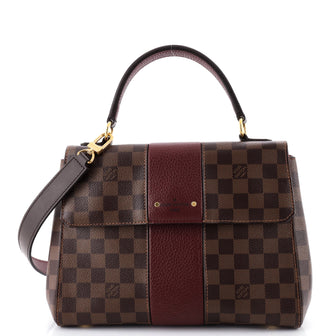 Louis Vuitton Bond Street Handbag Damier with Leather MM
