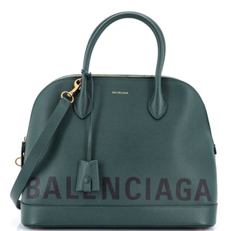 Balenciaga Logo Ville Bag Leather Medium
