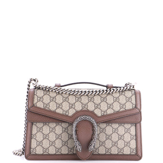 Gucci Dionysus Top Handle Chain Bag GG Coated Canvas Small