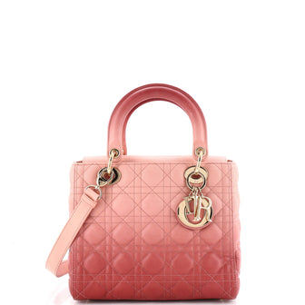 Christian Dior Lady Dior Bag Cannage Quilt Gradient Lambskin Medium