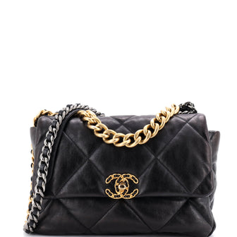 Chanel 19 Flap Bag Quilted Leather Large