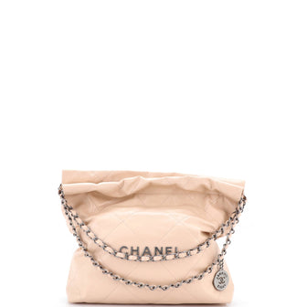 Chanel 22 Chain Hobo Quilted Calfskin Small