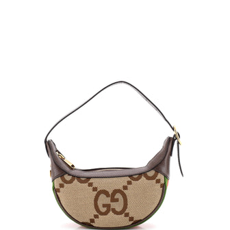Gucci Ophidia Half Moon Bag Jumbo GG Canvas Mini