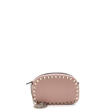 Valentino Garavani Rockstud Chain Camera Crossbody Bag Leather Small