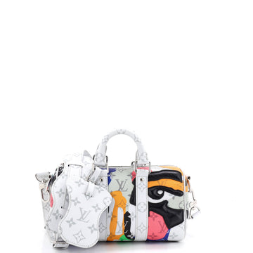 Louis Vuitton Keepall Bandouliere Bag Limited Edition Portrait Monogram Canvas 25