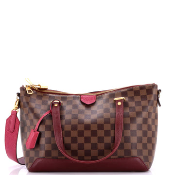 Louis Vuitton Hyde Park Handbag Damier with Leather