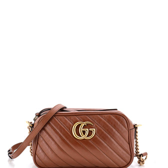 Gucci GG Marmont Shoulder Bag Diagonal Quilted Leather Small