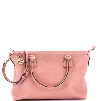 Gucci Lady Dollar Zip Convertible Tote Leather