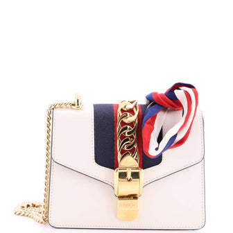 Gucci Sylvie Chain Shoulder Bag Leather Mini
