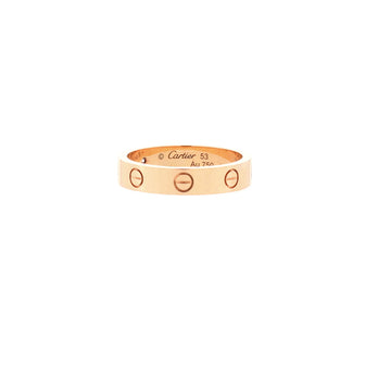Cartier Love Wedding Band 1 Diamond Ring 18K Rose Gold with Diamond
