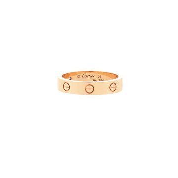 Cartier Love Wedding Band 1 Diamond Ring 18K Rose Gold with Diamond