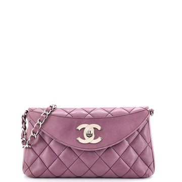 Chanel Crescent Chain Shoulder Bag Quilted Lambskin Small