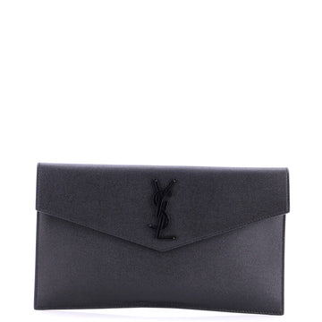 Saint Laurent Classic Monogram Envelope Clutch Leather