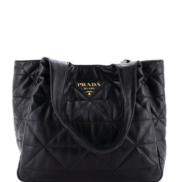 Prada Flou Dynamique Open Tote Quilted Nappa Leather Large