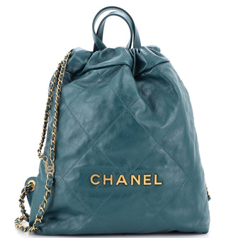 Chanel 22 Chain Backpack Quilted Calfskin Medium