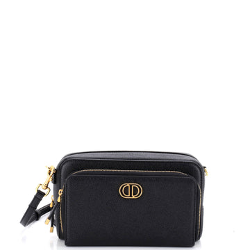 Christian Dior Caro Double Pouch Crossbody Bag Leather
